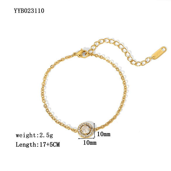 Wholesale Fashion Ladies Unisex Titanium Steel Bracelet With Geometric Design And Vacuum Real Gold Electroplating In Pvd Furnace