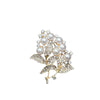 Wholesale Fashion Leaf And Flower Zinc Alloy Rhinestone Brooch Electroplated For Women And Unisex