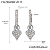 Wholesale Fashion Light Luxury Butterfly Zircon Pendant Earrings Stainless Steel Geometric Electroplated