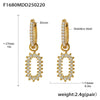 Wholesale Fashion Light Luxury Butterfly Zircon Pendant Earrings Stainless Steel Geometric Electroplated