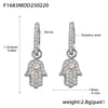 Wholesale Fashion Light Luxury Butterfly Zircon Pendant Earrings Stainless Steel Geometric Electroplated