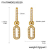 Wholesale Fashion Light Luxury Butterfly Zircon Pendant Earrings Stainless Steel Geometric Electroplated