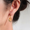 Wholesale Fashion Light Luxury Copper Electroplated Geometric Life Tree Earrings For Women