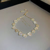 Wholesale Fashion Light Luxury Copper Electroplating Heart Pattern Zircon Flower Love Adjustable Women's Bracelet