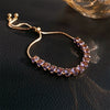 Wholesale Fashion Light Luxury Copper Electroplating Heart Pattern Zircon Flower Love Adjustable Women's Bracelet