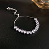 Wholesale Fashion Light Luxury Copper Electroplating Heart Pattern Zircon Flower Love Adjustable Women's Bracelet