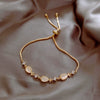 Wholesale Fashion Light Luxury Copper Electroplating Heart Pattern Zircon Flower Love Adjustable Women's Bracelet