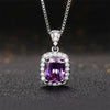 Wholesale Fashion Light Luxury Copper Mixed Gem Inlay Pendant Necklace For Women