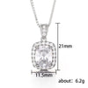 Wholesale Fashion Light Luxury Copper Mixed Gem Inlay Pendant Necklace For Women