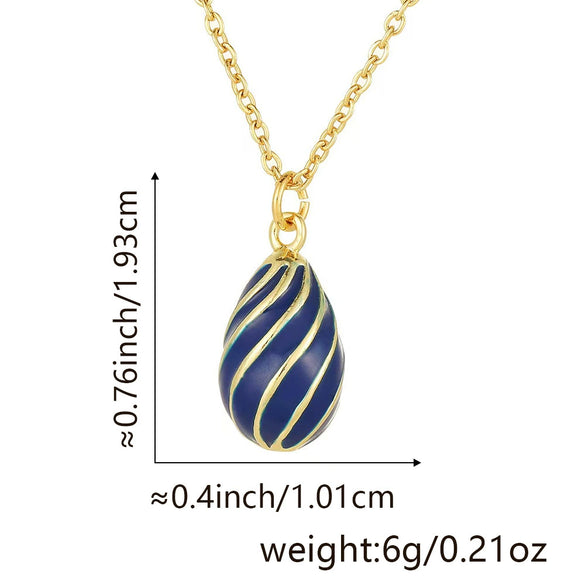 Wholesale Fashion Light Luxury Egg Gourd Copper Pendant Jewelry With Drop Shape And Electroplating
