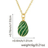 Wholesale Fashion Light Luxury Egg Gourd Copper Pendant Jewelry With Drop Shape And Electroplating