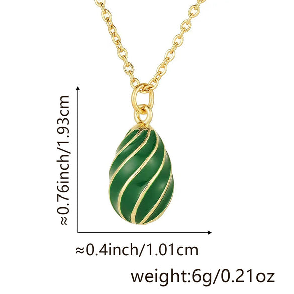Wholesale Fashion Light Luxury Egg Gourd Copper Pendant Jewelry With Drop Shape And Electroplating