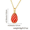 Wholesale Fashion Light Luxury Egg Gourd Copper Pendant Jewelry With Drop Shape And Electroplating
