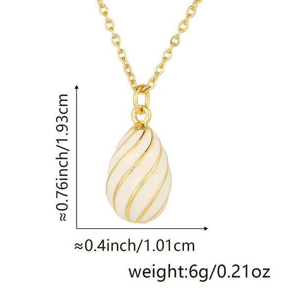 Wholesale Fashion Light Luxury Egg Gourd Copper Pendant Jewelry With Drop Shape And Electroplating