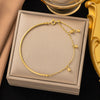 Wholesale Fashion Light Luxury Electroplated Stainless Steel Geometric And Heart Shape Bracelet For Women