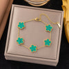 Wholesale Fashion Light Luxury Electroplated Stainless Steel Geometric And Heart Shape Bracelet For Women