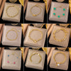 Wholesale Fashion Light Luxury Electroplated Stainless Steel Geometric And Heart Shape Bracelet For Women