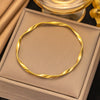 Wholesale Fashion Light Luxury Electroplated Stainless Steel Geometric And Heart Shape Bracelet For Women