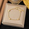 Wholesale Fashion Light Luxury Electroplated Stainless Steel Geometric And Heart Shape Bracelet For Women