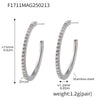 Wholesale Fashion Light Luxury Elegant Women's Titanium Steel Zircon Earrings With Geometric Design And Electroplating Treatment