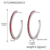 Wholesale Fashion Light Luxury Elegant Women's Titanium Steel Zircon Earrings With Geometric Design And Electroplating Treatment