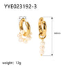 Wholesale Fashion Light Luxury Freshwater Pearl Stainless Steel Earrings With 18K Gold Plated Vacuum Real Gold Electroplating In Pvd Furnace