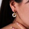 Wholesale Fashion Light Luxury Freshwater Pearl Stainless Steel Earrings With 18K Gold Plated Vacuum Real Gold Electroplating In Pvd Furnace