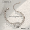 Wholesale Fashion Light Luxury Geometric Stainless Steel Electroplated Bracelet For Women