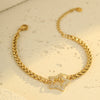 Wholesale Fashion Light Luxury Geometric Stainless Steel Electroplated Bracelet For Women