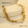 Wholesale Fashion Light Luxury Geometric Stainless Steel Electroplated Bracelet For Women