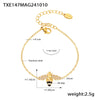 Wholesale Fashion Light Luxury Oil Dropping Zircon Hard Working Bee Double Layer Jewelry Set In Titanium Steel With Electroplating For Women