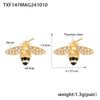 Wholesale Fashion Light Luxury Oil Dropping Zircon Hard Working Bee Double Layer Jewelry Set In Titanium Steel With Electroplating For Women