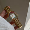 Wholesale Fashion Light Luxury Quartz Watch With Alloy Case Stainless Steel Band Butterfly Buckle And Square Dial