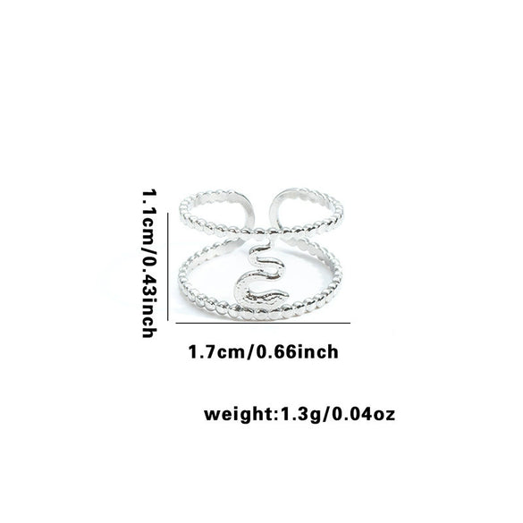 Wholesale Fashion Light Luxury Snake Titanium Steel Ring For Women With 18K Stainless Steel Plated Electroplating