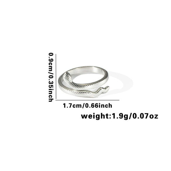 Wholesale Fashion Light Luxury Snake Titanium Steel Ring For Women With 18K Stainless Steel Plated Electroplating