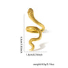 Wholesale Fashion Light Luxury Snake Titanium Steel Ring For Women With 18K Stainless Steel Plated Electroplating