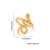 Wholesale Fashion Light Luxury Snake Titanium Steel Ring For Women With 18K Stainless Steel Plated Electroplating