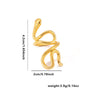 Wholesale Fashion Light Luxury Snake Titanium Steel Ring For Women With 18K Stainless Steel Plated Electroplating