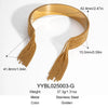 Wholesale Fashion Light Luxury Tassel Open Bracelet Stainless Steel With Pvd Furnace Vacuum Real Gold Plating