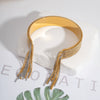 Wholesale Fashion Light Luxury Tassel Open Bracelet Stainless Steel With Pvd Furnace Vacuum Real Gold Plating