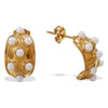 Wholesale Fashion Light Luxury 316L Stainless Steel Inlaid Imitation Pearl Earrings With Electroplating For Women