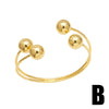 Wholesale Fashion Love Beaded Copper Heart Shaped Gold Plated Electroplated Women's Bracelet