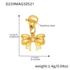 Wholesale Fashion Love Bow Geometric Stainless Steel Multi Accessory Bracelet And Anklet With Electroplating For Women