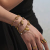 Wholesale Fashion Love Bow Geometric Stainless Steel Multi Accessory Bracelet And Anklet With Electroplating For Women