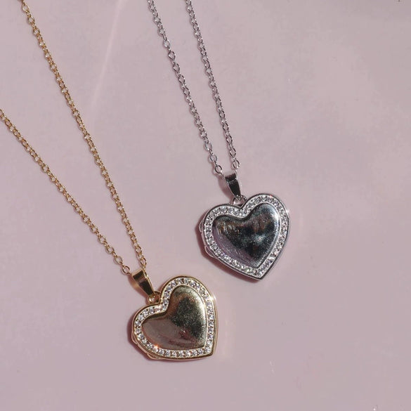 Wholesale Fashion Love Oil Dripping Opening And Closing Clavicle Necklace Copper Enamel Geometric Pendant O Word Chain Electroplated For Women
