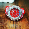 Wholesale Fashion Luminous Quartz Sports Watch Plastic Case Silicone Strap Stainless Steel Buckle Round Dial