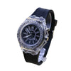 Wholesale Fashion Luminous Quartz Sports Watch Plastic Case Silicone Strap Stainless Steel Buckle Round Dial