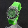 Wholesale Fashion Luminous Quartz Sports Watch Plastic Case Silicone Strap Stainless Steel Buckle Round Dial