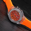 Wholesale Fashion Luminous Quartz Sports Watch Plastic Case Silicone Strap Stainless Steel Buckle Round Dial