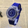 Wholesale Fashion Luminous Quartz Sports Watch Plastic Case Silicone Strap Stainless Steel Buckle Round Dial